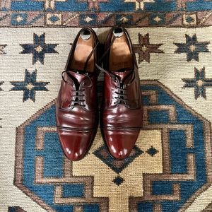 Crockett and Jones Mens Derby Shoes / Cognac Color / Size 10D US